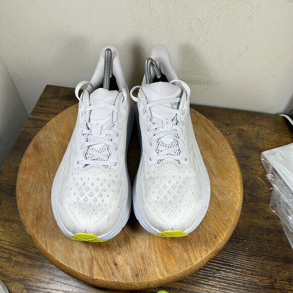 Hoka Clinton 9 White Athletic Shoes - Picture 2 of 9